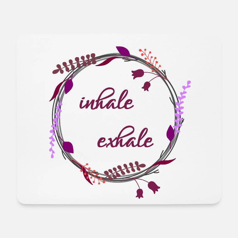 Inhale... Exhale... - Mousepad (Querformat) - Weiß