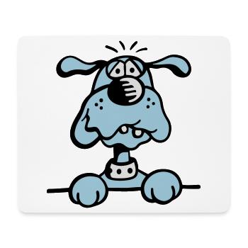 Knuffiges Hündchen - Mousepad (Querformat) - Weiß - Vorne