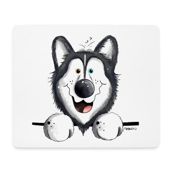 Happy Husky - Mouse Pad (horizontal) - white - Front