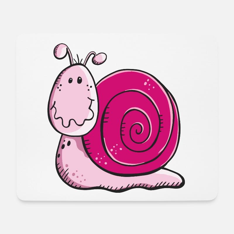 Cute Snail - Snails - Gift - Cartoon - Tapis de souris (format paysage) - blanc