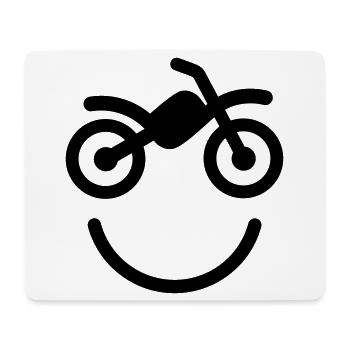 Happy off the road motocross smile - motorcycle - Mousepad (Querformat) - Weiß - Vorne