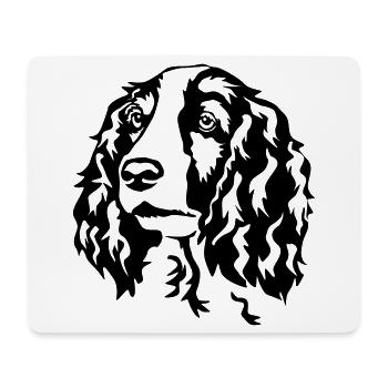 Welsh Springer Spaniel head - Mouse Pad (horizontal) - white - Front