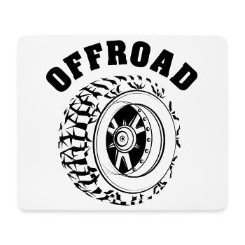 Offroad Rad Truck Auto Gelände 4x4 Reifen icon - Mousepad (Querformat) - Weiß - Vorne
