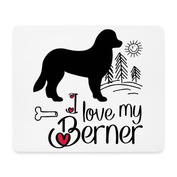 Bernersennehund - Mouse Pad (horizontal) - white - Front