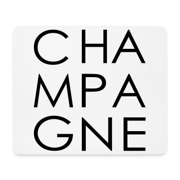 cha mpa gne - Mousepad (Querformat) - Weiß - Vorne