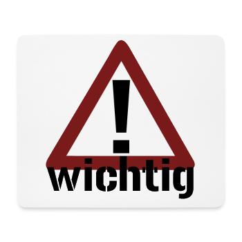 Achtung! Wichtig! - Mousepad (Querformat) - Weiß - Vorne