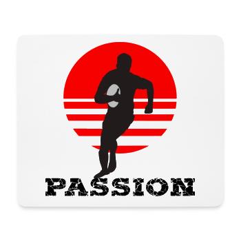 Le rugby - Tapis de souris (format paysage) - blanc - Devant