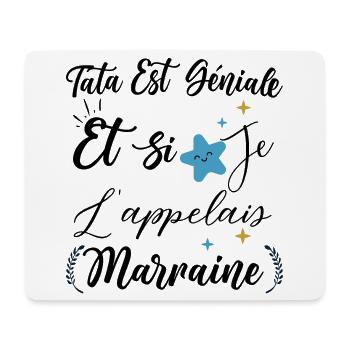 Tata est génial et si je l'appelais marraine bébé - Tapis de souris (format paysage) - blanc - Devant