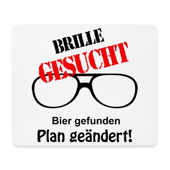 Brille gesucht - Mousepad (Querformat) - Weiß - Vorne
