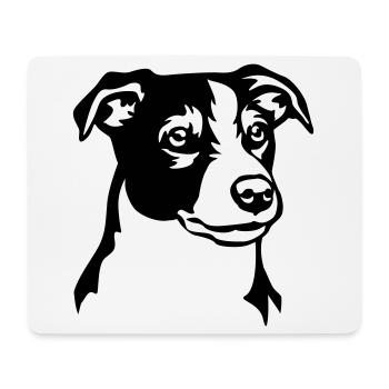 Jack Russell Terrier Head - Mouse Pad (horizontal) - white - Front