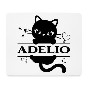 t-shirt Adelio chat t-shirt cadeau idée cadeau - Tapis de souris (format paysage) - blanc - Devant