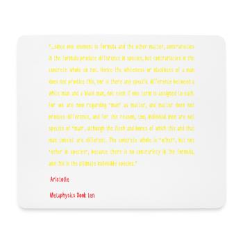 Aristotle Metaphysics Book ten - Mouse Pad (horizontal) - white - Front