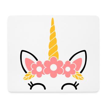 Reine des fleurs : la majestueuse licorne - Tapis de souris (format paysage) - blanc - Devant