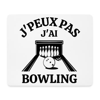 bowling, strike, fan de bowling - Tapis de souris (format paysage) - blanc - Devant