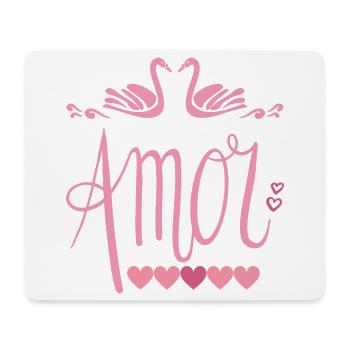 Amor - Valentines T-Shirt - Mousepad (Querformat) - Weiß - Vorne