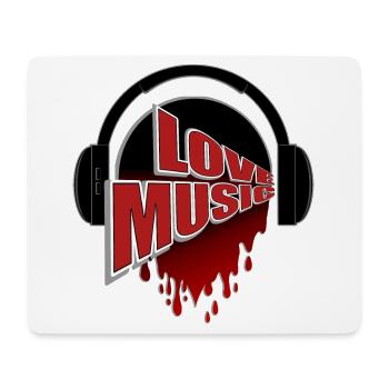 Love Music Headphones Passion - Mouse Pad (horizontal) - white - Front