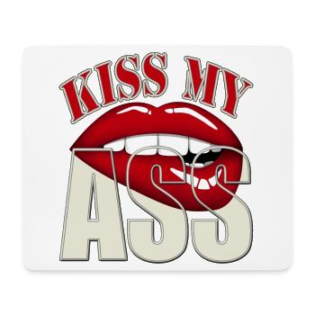 Küss meinen Arsch - Mousepad (Querformat) - Weiß - Vorne