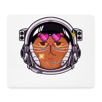 Kosmokatze - Mousepad (Querformat) - Weiß - Vorne