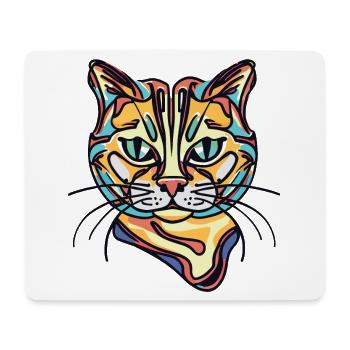 Colorful Cat - Mouse Pad (horizontal) - white - Front