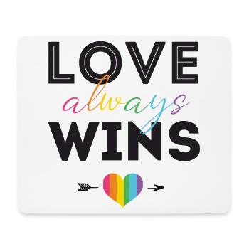 Pride Month LGBTQ - Liebe gewinnt immer - Mousepad (Querformat) - Weiß - Vorne
