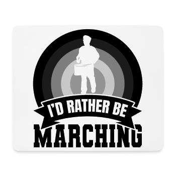 I'd rather play the drum - Mouse Pad (horizontal) - white - Front