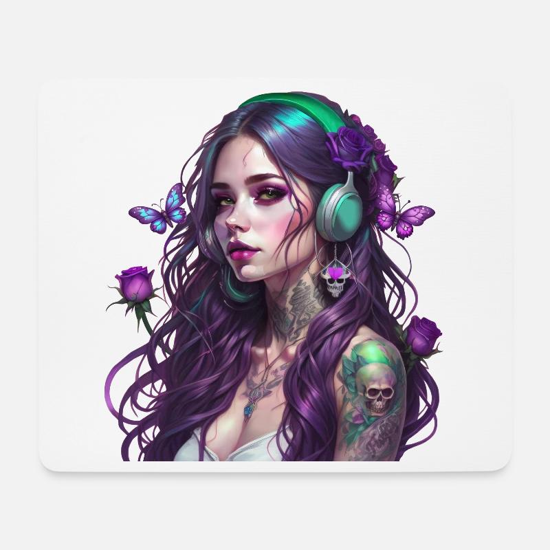 Die Fee des Waldes - Mousepad (Querformat) - Weiß