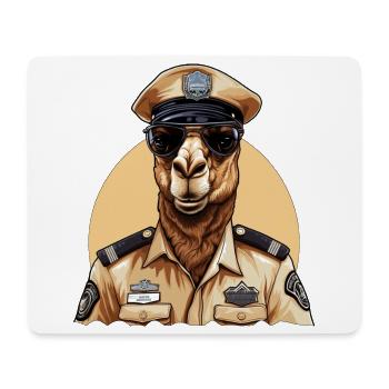 Policier chameau - Tapis de souris (format paysage) - blanc - Devant