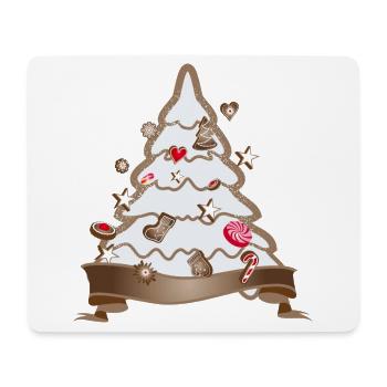 beautiful gingerbread christmas tree for christmas - Mouse Pad (horizontal) - white - Front