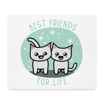 Meilleurs amis pour la vie - Tapis de souris (format paysage) - blanc - Devant