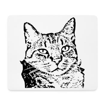 Katze Tigerkatze Katzenshirt Geschenk - Mousepad (Querformat) - Weiß - Vorne