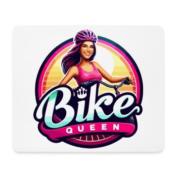 Bike Queen Empowerment Design - Mousepad (Querformat) - Weiß - Vorne