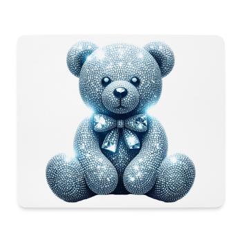 Diamant Ours en cristal Diamants - Tapis de souris (format paysage) - blanc - Devant