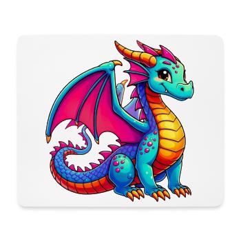 Dragon - Tapis de souris (format paysage) - blanc - Devant