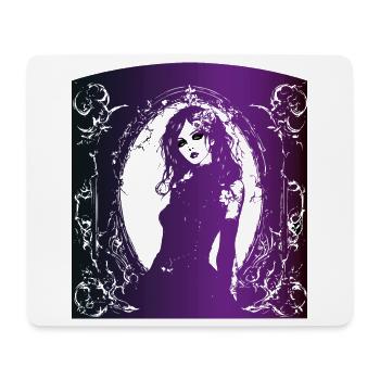 Fille fée gotique elfe dépressif brave pwr Halloween - Tapis de souris (format paysage) - blanc - Devant