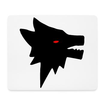 Loup - Tapis de souris (format paysage) - blanc - Devant