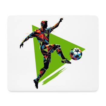 dynamic soccer player playing soccer - Mouse Pad (horizontal) - white - Front