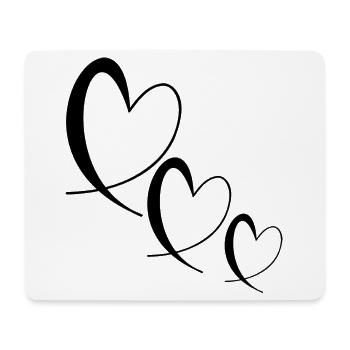 HERZ. VIELEN DANK. GELIEBTE. MEISTER. DANKE HERRIN. - Mousepad (Querformat) - Weiß - Vorne