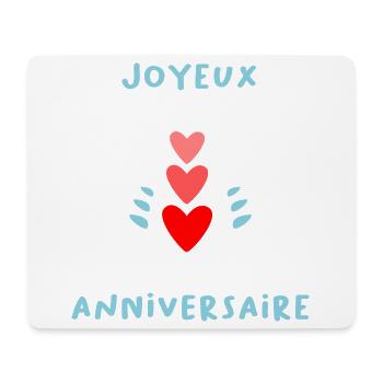 JAHRESTAG. ALLES GUTE ZUM GEBURTSTAG. ALLES GUTE ZUM GEBURTSTAG. - Mousepad (Querformat) - Weiß - Vorne