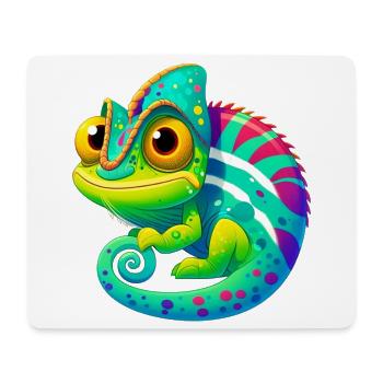Caméléon - Tapis de souris (format paysage) - blanc - Devant