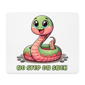 No Step on Snek: Hilarious Warning Sign - Mouse Pad (horizontal) - white - Front