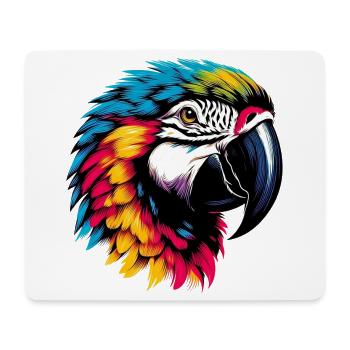 Papagei - Mousepad (Querformat) - Weiß - Vorne