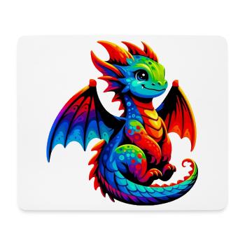 Drache - Mousepad (Querformat) - Weiß - Vorne