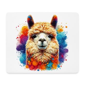 Alpaka - Mousepad (Querformat) - Weiß - Vorne
