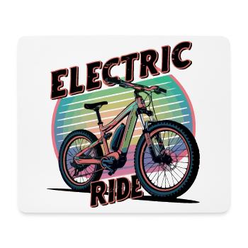 Retro-Elektrofahrrad-Illustration - Mousepad (Querformat) - Weiß - Vorne