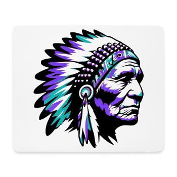 American Indian American - Mouse Pad (horizontal) - white - Front