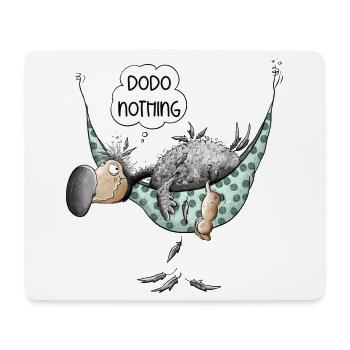 Dodo Noting Chillt In Hängematte - Mousepad (Querformat) - Weiß - Vorne