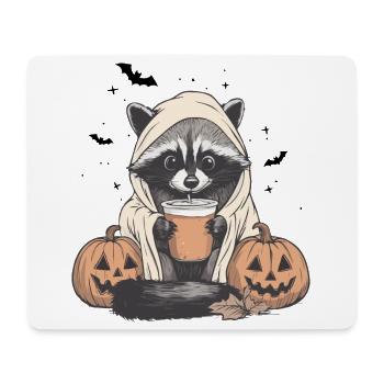 Halloween Sweater, Raccoon Halloween, Gift - Mouse Pad (horizontal) - white - Front