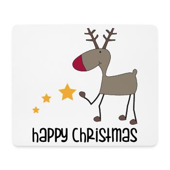 happy Christmas - Mousepad (Querformat) - Weiß - Vorne
