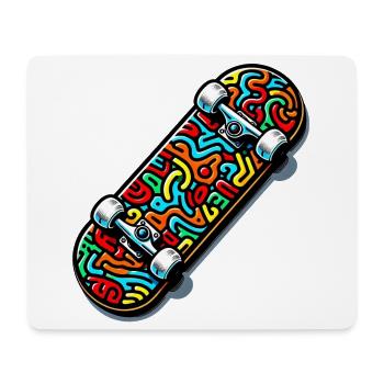 Skateboard - Tapis de souris (format paysage) - blanc - Devant