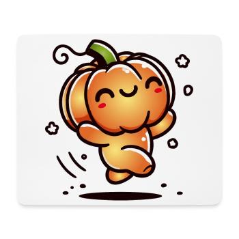 Tanzender Kürbis - niedlicher Halloween Spaß - Mousepad (Querformat) - Weiß - Vorne